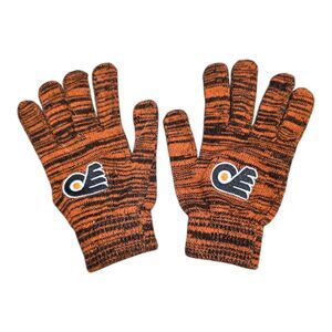 NHL Orange Philadelphia Flyers Big Logo Fan Knit Gloves